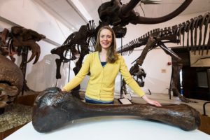 Photo of UW Geology Museum curator, Carrie Eaton