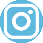 Instagram logo, blue and round