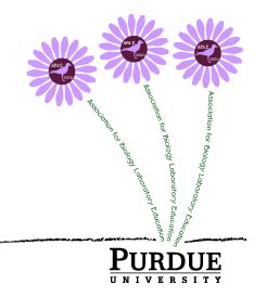 ABLE 2006 flower logo (x3) on stems, with "Purdue University" as the base