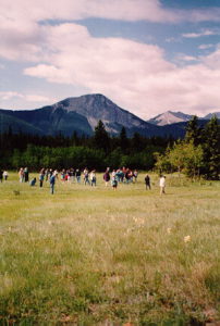 ABLE members "botanizing" in the Bow Valley Provincial Park, Alberta
