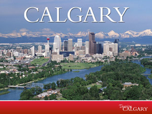 Photo/slide of downtown Calgary; photo courtesy of Tourism Calgary