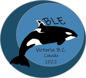 ABLE 2022 conference logo: a killer whale in a blue circle with the text "ABLE, Victoria B.C. Canada, 2022"