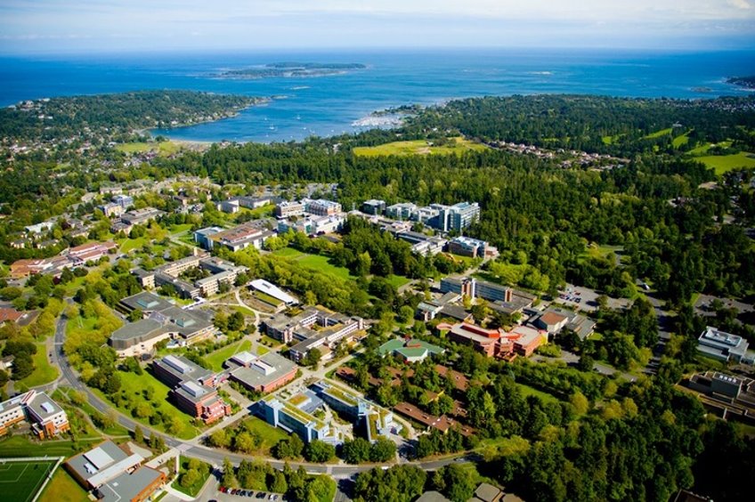Aerial photo of the University of Victoria