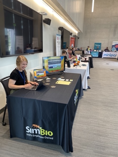 photo of sponsor tables at ABLE 2023 at University of California - San Diego